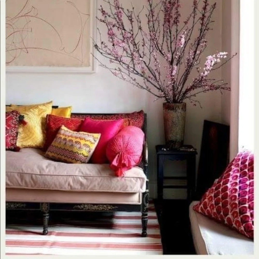 Taj Mahal- Home decor luxury pillows Taj Hotel Velvet Hot pink /Fuscia color 2
